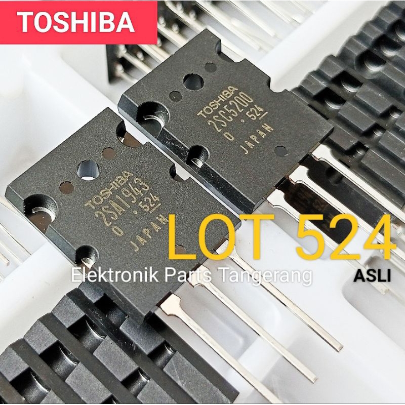 Toshiba 2SA1943 2SC5200 ORIGINAL ( LOT 524) MADE JAPAN TRANSISTOR 2SA1943 TOSHIBA 2SC5200 TOSHIBA A1