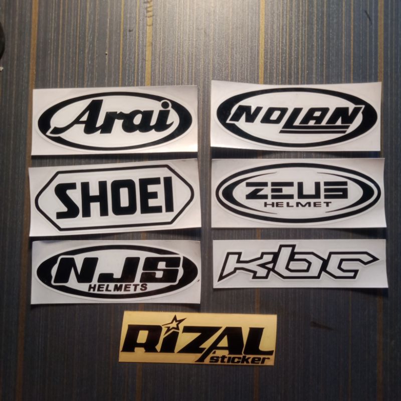 สติ ๊ กเกอร ์ ARAI, NOLAN, SHOEI, ZEUS, NJS, KBC สติ ๊ กเกอร ์ ตัด 11x4