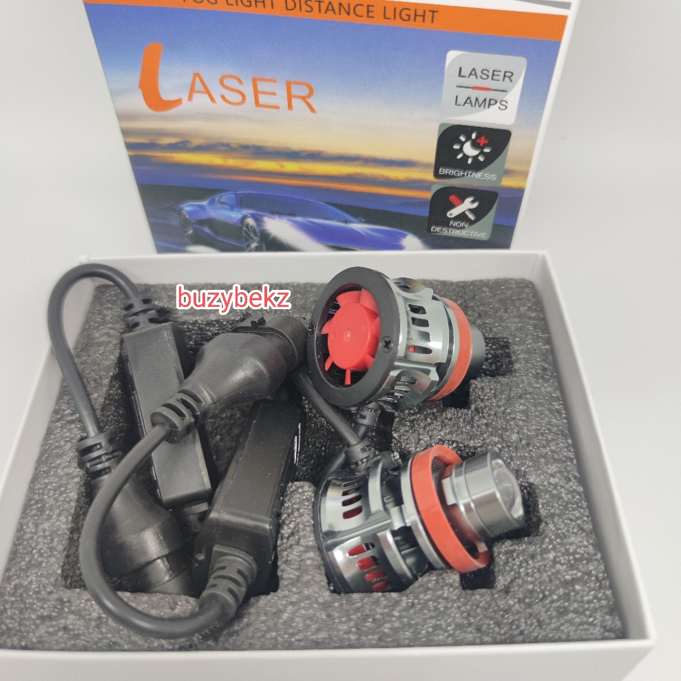 BZL LED LAMP H11 H8 H16 H9 9006 HB4 รถหมอกเลเซอร์ MINI PROJECTOR สีขาว PROJECTOR