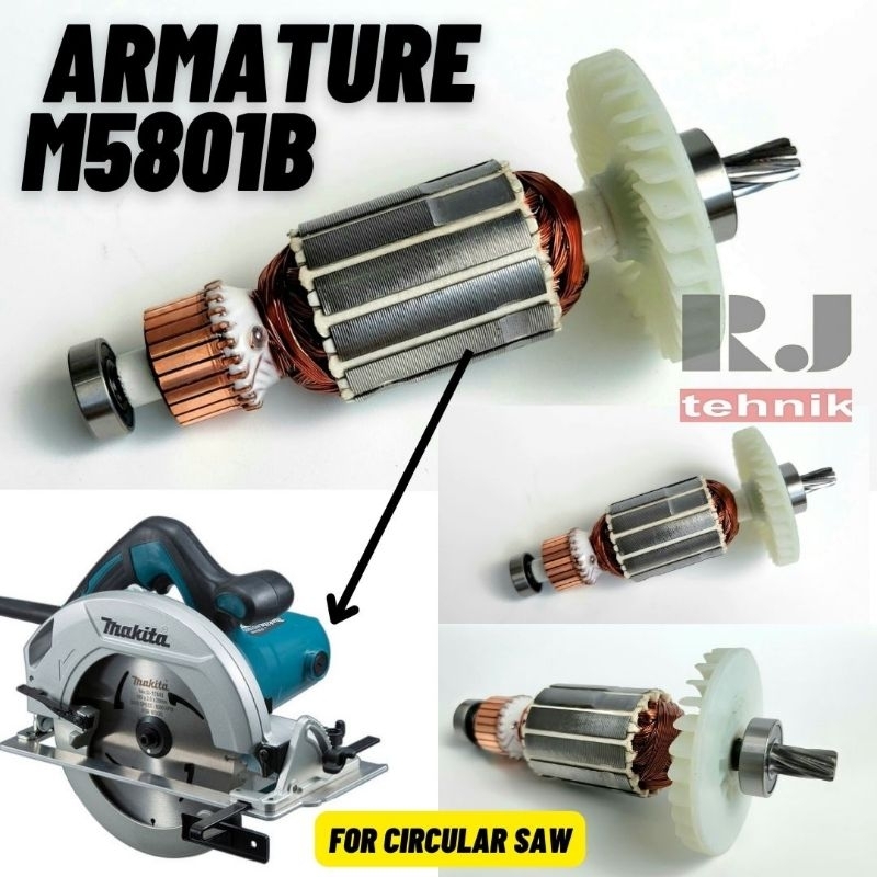 Makita M5801B Armature เลื่อยวงเดือนอะไหล่ M 5801 MT 580 MT 582 MT 583