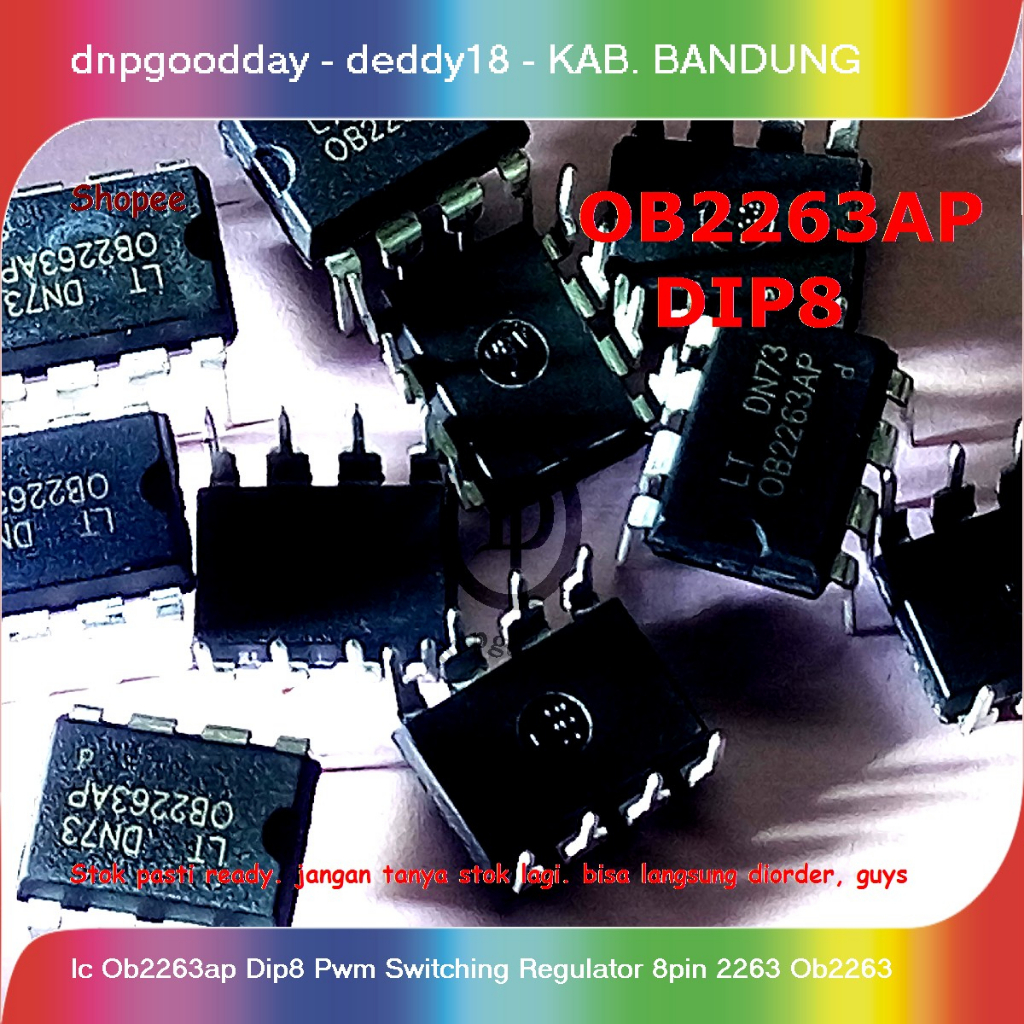 Ic Ob2263ap Dip8 Pwm ตัวควบคุมการสลับ 8pin 2263 Ob2263