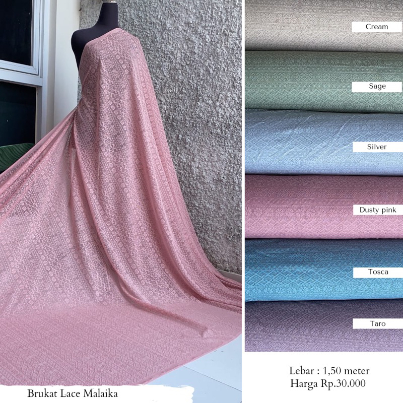 USED LACE MALIKA / LACE MALIKA PREMIUM by abc สิ่งทอ (ต่อ 0.5 เมตร)