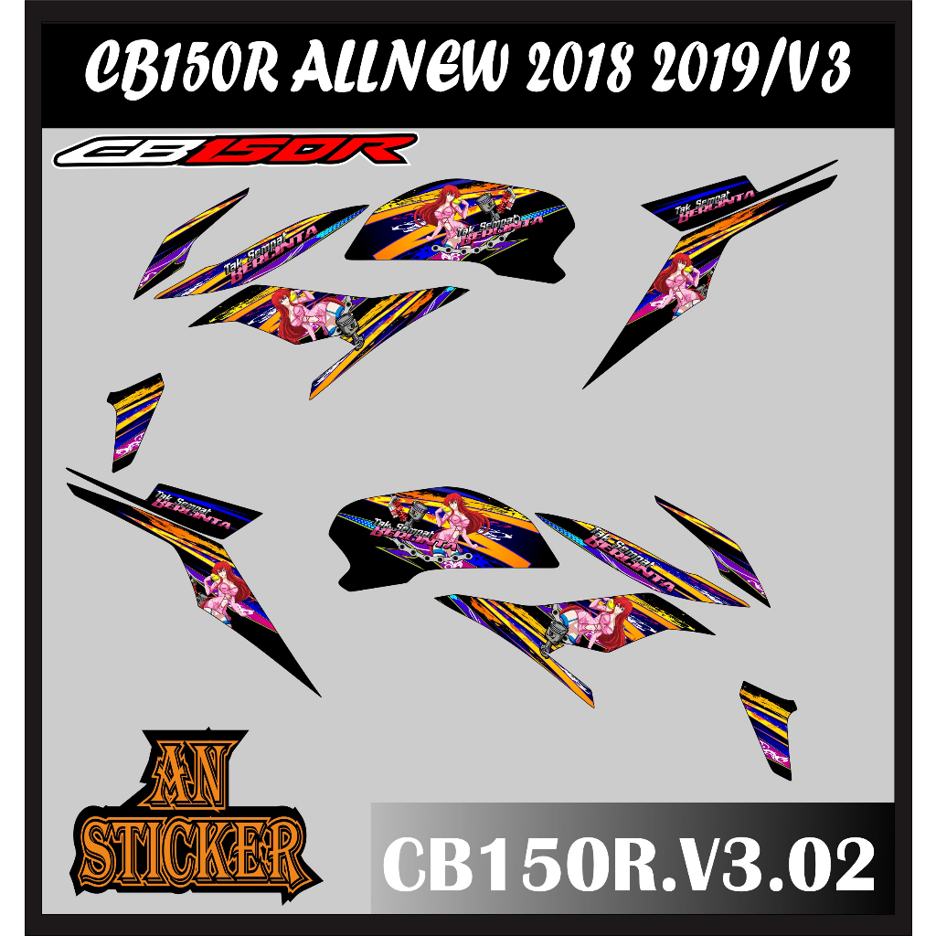 สติกเกอร์ สําหรับติดตกแต่งรถจักรยานยนต์ CB150R (V3) CB 150 R New 2018-2019 รหัส 02