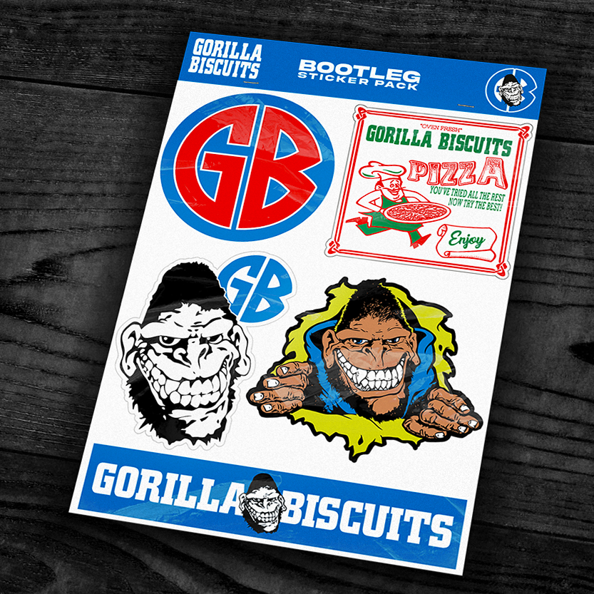 สติ๊กเกอร์แพ็ค Band: GORILLA BISCUITS / GB (BOOTLEG)