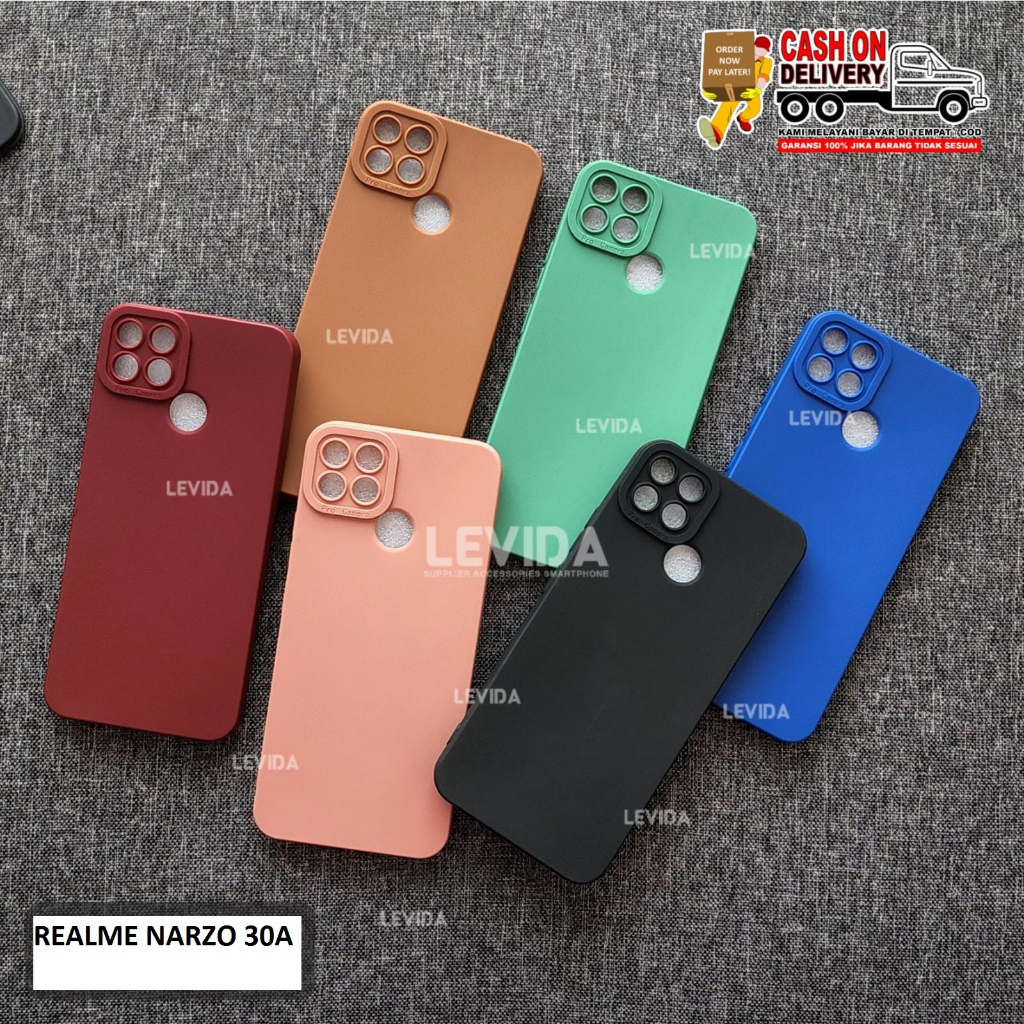 Realme Narzo 30A Realme Narzo 50A Realme Narzo 50I Realme Narzo 50 กรณีProกล้องMacaronสีRealme Narzo