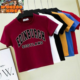 เสื้อยืด คุณภาพดี พิมพ์ลาย Edinburgh SCOTLAND สําหรับเด็ก