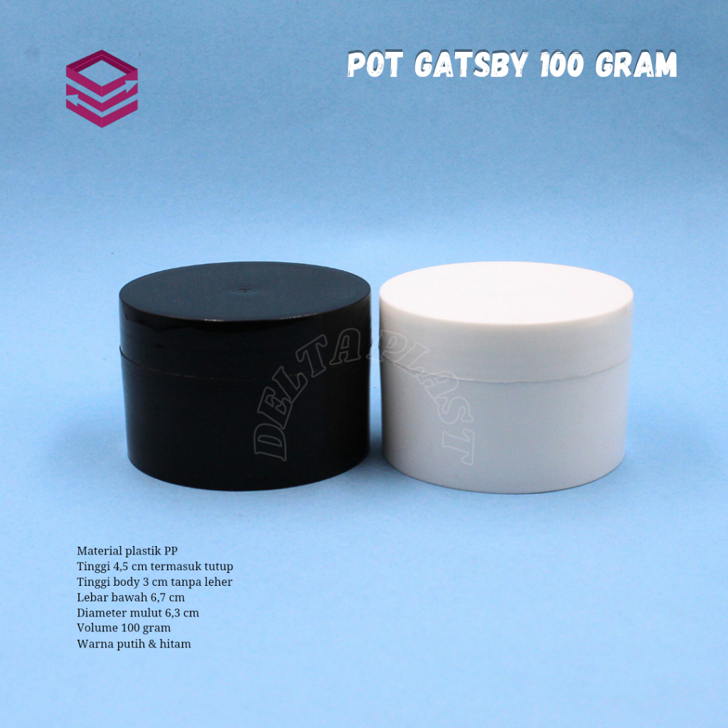 Gatsby Pot หนา 100gr / หม้อ Pomade / หม้อเยลลี่ 100gr