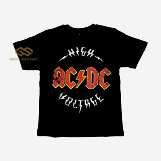 เสื้อยืด ลายวงดนตรี ACDC สําหรับเด็กอายุ 1-12 ปี