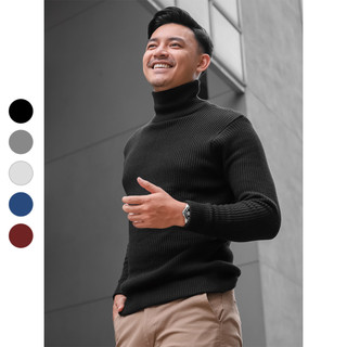 Gomuda Sweater Rajut Pria Cord Turtleneck
