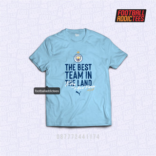 เสื้อยืด พิมพ์ลาย Manchester CITY THE BEST TEAM IN ENGLAND &amp; ALL OF EUROPE 22 23 สําหรับผู้ชาย