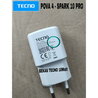 อุปกรณ์ชาร์จ HP TECNO 18Watt ORI Pova Neo, Pova Neo 2, Pova 4, Spark 9. รับประกันความคลาดเคลื่อนของโทรศัพท์มือถือ