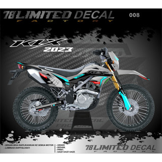 สติกเกอร์รูปลอก KLX 150 2023 Fullbody_ Sticker Dekal KLX 150 SM 2023 Supermoto ดีไซน์เรียบง่าย 008