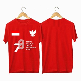 เสื้อยืด พิมพ์ลายครบรอบ 78 ปี สไตล์อินโดนีเซีย สําหรับ Advanced INDONESIA 78th Indonesian Independence