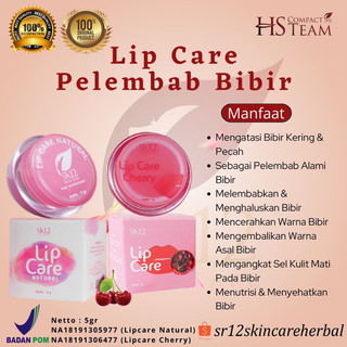 SR12 Lip Care Lip Balm Pelembab Bibir Solusi Bibir Kering Mengembalikan Warna Asli Bibir 5gr