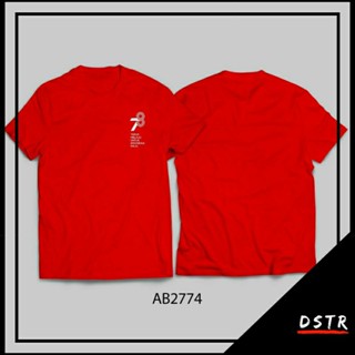 เสื้อยืด ลายครบรอบ 78 ปี RI สไตล์อินโดนีเซีย ไซซ์ XS-6XL AB2774