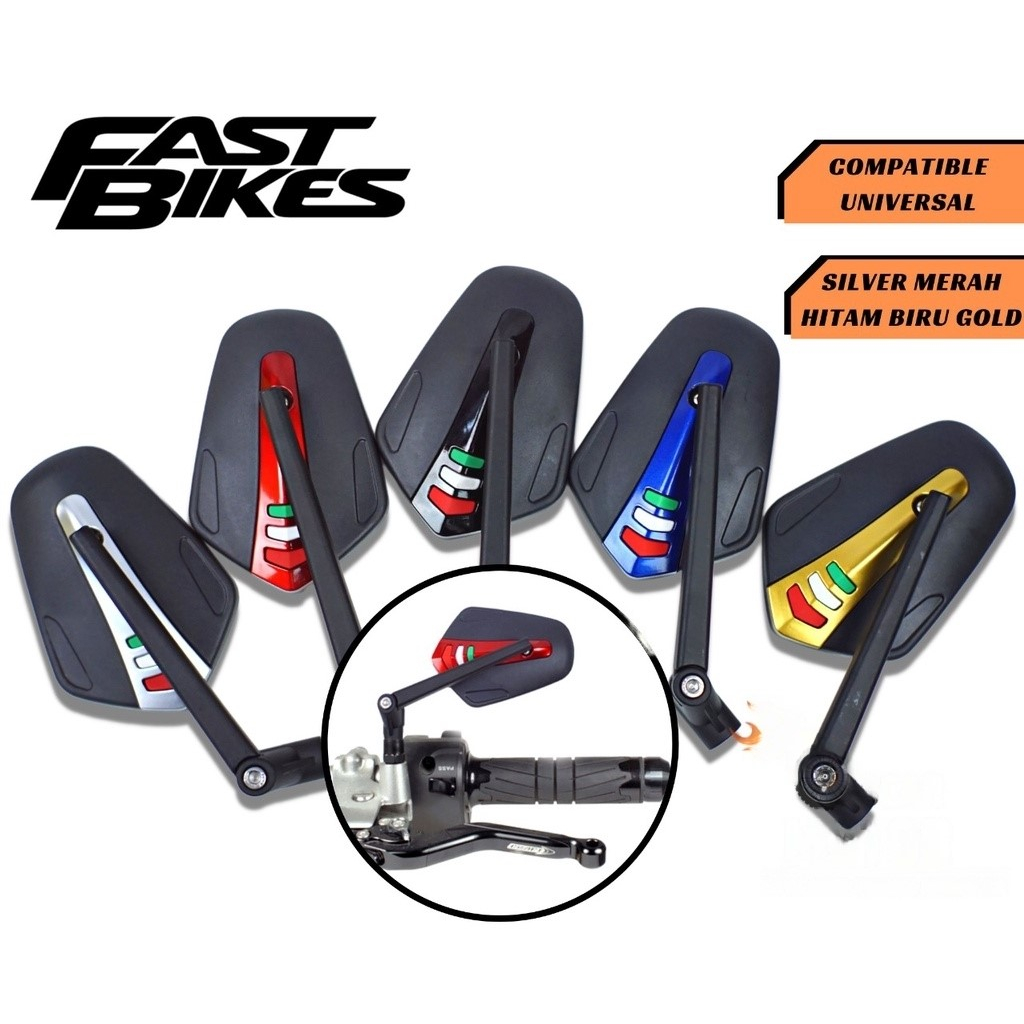 Ironman Model Mirror FastBIkes กระจกใบอิตาลี Universal สําหรับรถจักรยานยนต์ทั้งหมด