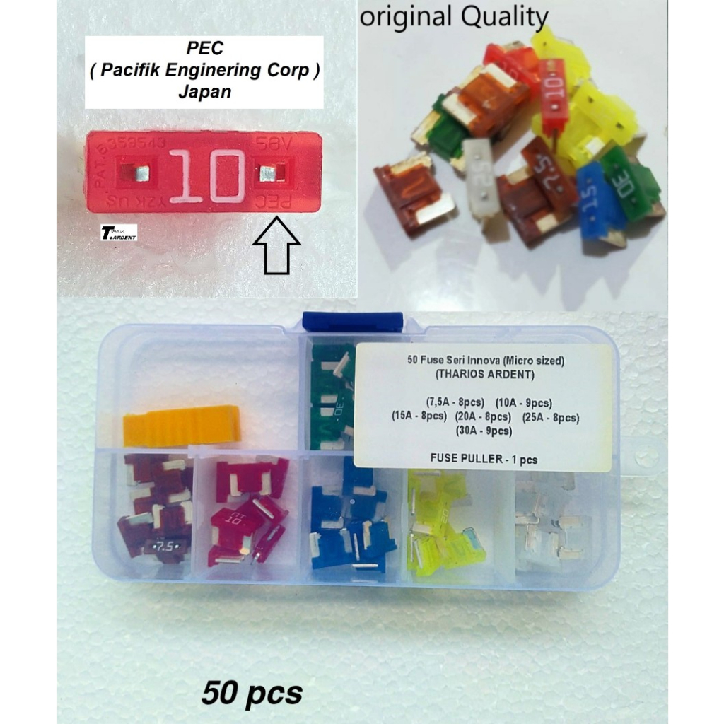 50/100 micro innova Fuse Short Leg original Car Fuse Package