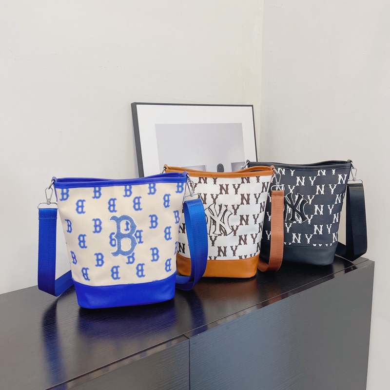 NY MLB Korea Bucket Tote Shoulder Bag Plain Style / Korean MLB Tote Bag / Korean MLB Bucket Bag / Ko