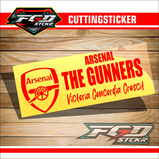 สติกเกอร์สะท้อนแสง ลาย ARSENAL THE GUNNERS Victory Concordia Crescit สําหรับติดตกแต่งหมวกกันน็อค แล็ปท็อป รถยนต์ รถจักรยานยนต์