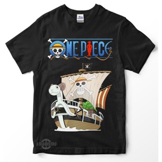 เสื้อยืด พิมพ์ลายอนิเมะ One PIECE Pirate Ship Going merry พรีเมี่ยม