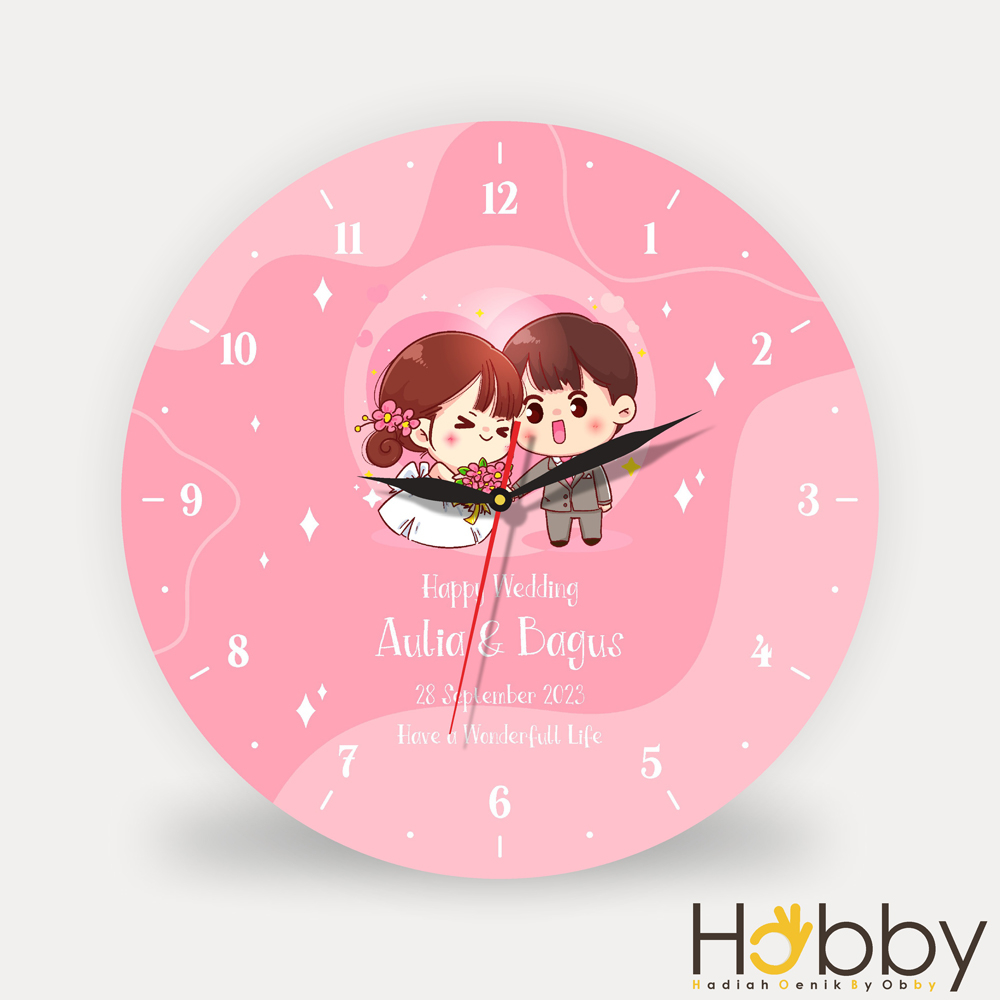 นาฬิกาแขวนแบบกําหนดเองพร้อมของขวัญ UNIQUE WEDDING, WEDDING HAMPERS, SITTING TABLE, ANNIVERSARY, MINI