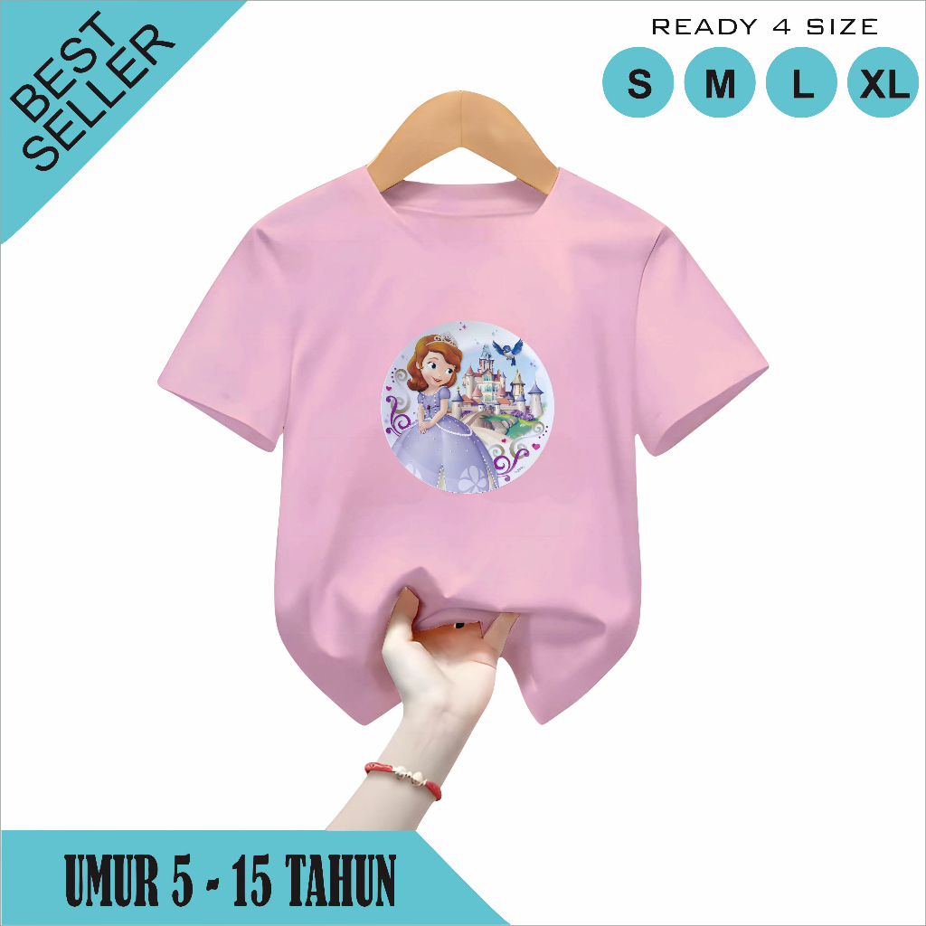 เสื้อยืด Princess Sofia 5-15 Year Old Children& 39;s