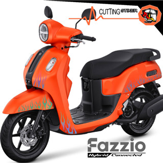 สติกเกอร์ ลาย FAZZIO Fire STRIPING FAZZIO SC.261 สําหรับติดตกแต่งรถจักรยานยนต์สติกเกอร์ / รูปลอก