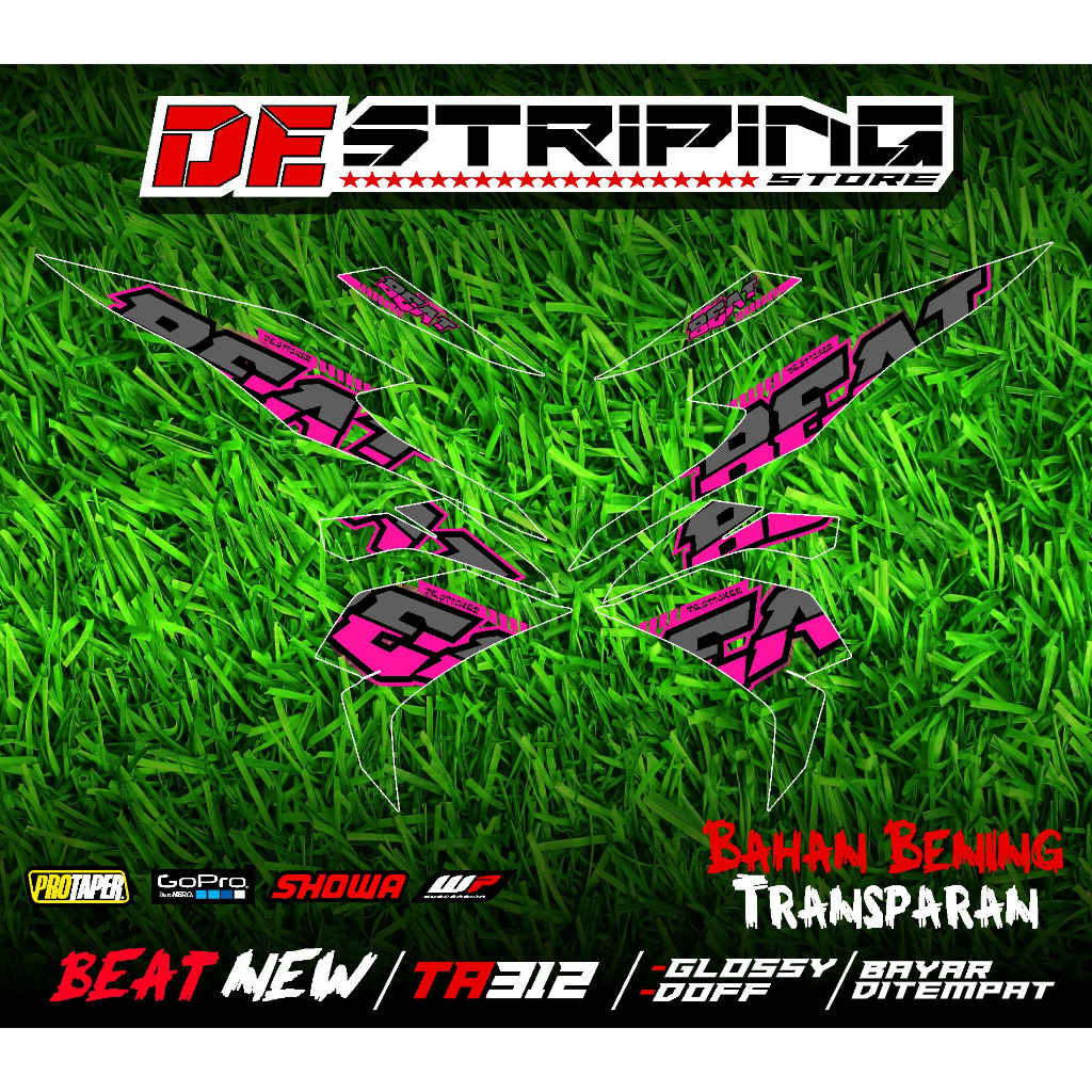 Beat ใหม่/ดีลักซ์ 2020-2023 Semifull สติกเกอร์ Striping,โปร่งใสวัสดุใส TA312