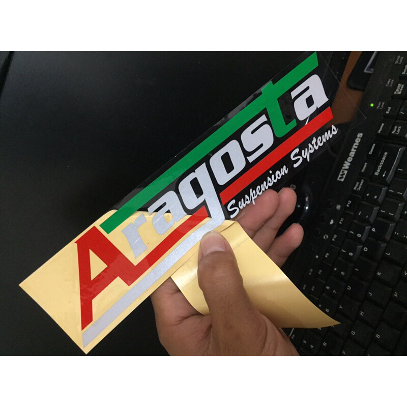 สติ๊กเกอร์ระบบกันสะเทือน Aragosta