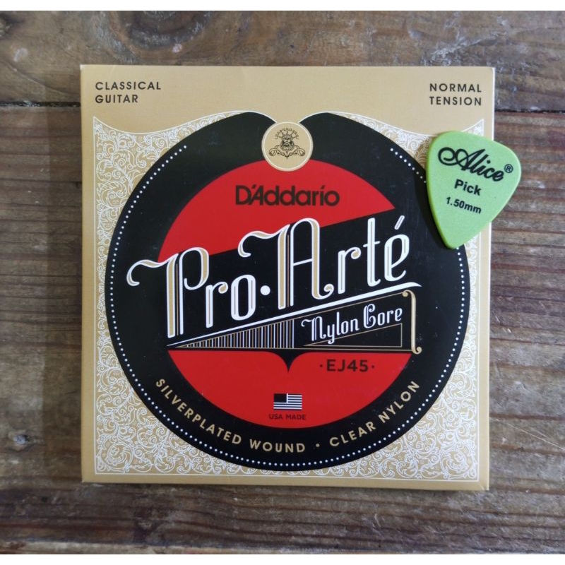 Daddario Pro Arte EJ45 สายกีต้าร์คลาสสิกไนลอนใส - ปิ๊กฟรี