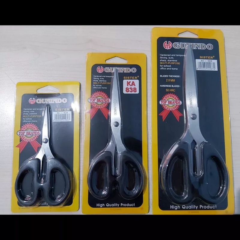 กรรไกรขนาดเล็ก Gunindo KS 818 / Gunindo กรรไกรขนาดใหญ่ KC 888 / กรรไกรขนาดกลาง 838