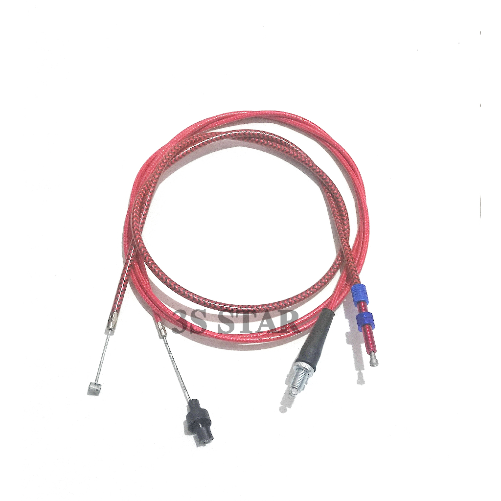 CARBON FIBER CLUTCH CABLE PACKAGE PLUS UNIVERSAL CARBON FIBER SPONTAN GAS CABLE