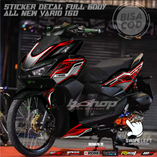 สติกเกอร์ ลายกราฟิก honda vario 160 สีแดง สําหรับติดตกแต่ง