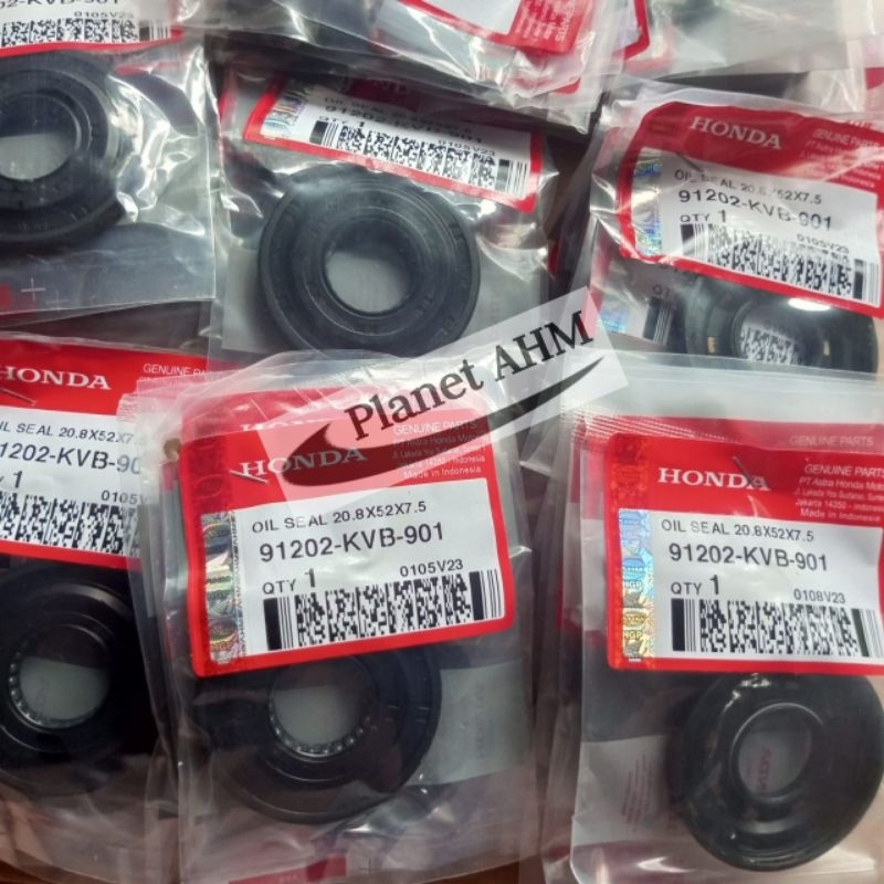 Honda 91202-KVB-901 91202KVB901 ซีลเพลาข้อเหวี่ยงซ้าย 20.8X52X7.5 Beat Scoopy Spacy Vario 110 CW คาร