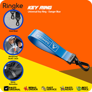 Ringke พวงกุญแจอันตราย สีฟ้า พวงกุญแจรถยนต์ รถจักรยานยนต์ พวงกุญแจ