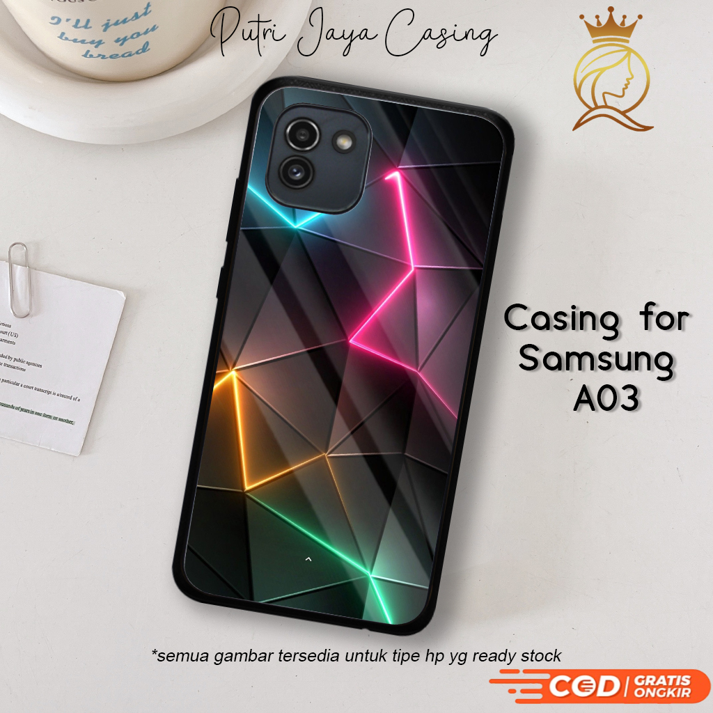 HP Samsung A03 เคสโทรศัพท์ Aesthetic Motif ABSTRACT CUBIC 06 ล่าสุดหรูหราปลอกน่ารัก Cool Plain Wavy 