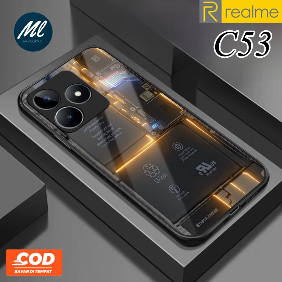 HP MESIN ล่าสุด Realme C53 NFC Glass Softcase [SK59] - Realme C53 แก้ว softcase - Realme C53 แก้ว Gl