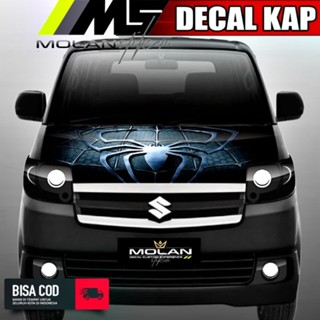 SUZUKI สติกเกอร์รูปลอก APV สําหรับติดตกแต่งรถยนต์ APV APV APV Arena สติกเกอร์รูปลอก หนัง Pu ลายสไปเดอร์แมน สําหรับติดด้านหน้ารถยนต์