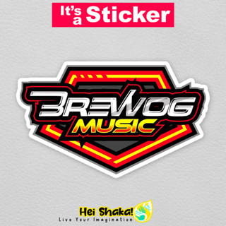 สติกเกอร์ไวนิล ลาย Brewog Music กันน้ํา สําหรับติดตกแต่ง