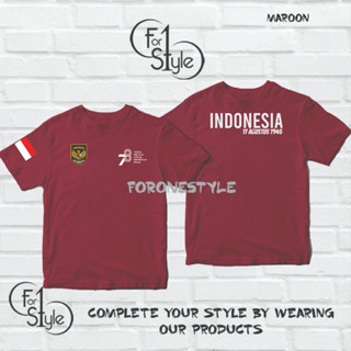 Type B01 - เสื้อยืด ลาย August - T-SHRT AugustYu RI ครบรอบ 78 ปี สไตล์อินโดนีเซีย สําหรับ INDONESIA Forward - FORONESTYLE