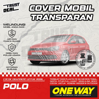 ผ้าคลุมรถยนต์พลาสติก แบบหนา กันน้ํา สีโปร่งใส สําหรับ Vw POLO