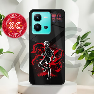 |An02| เคสกระจกเงา สําหรับ HP VIVO V25 V25E | ขอเคส HP เคสแข็ง นิ่ม ปรับแต่งได้ | เคสโทรศัพท์มือถือ HD ลายการ์ตูนอนิเมะ KANEKI KEN TOKYO GHOUL คุณภาพดี