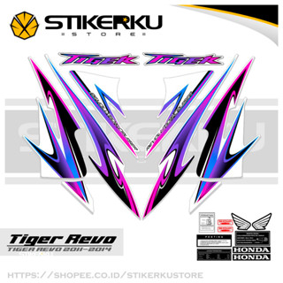 สติกเกอร์ TIGER 2000 REVO TIGER REVO TIGER REVO TIGER 2000 TIGER NEW HONDA TIGER REVO HONDA Sticker POLET ดีไซน์ใหม่ TIGER REVO Stickerkudecall MOTIF 4