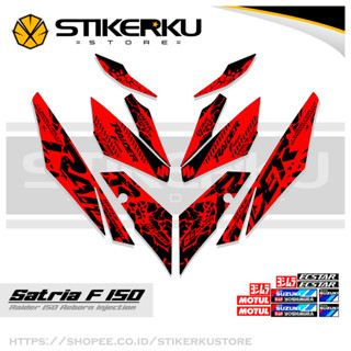 สติกเกอร์หัวฉีด SATRIA FU 150 SIMPLE F150 SATRIA F150 2016-2022 STICKER STRIPING SATRIA FU BELANG R150 STOCK DECALS RIDER FI R150 SATRIA EDITION Stickerkustore 7th MOTIF