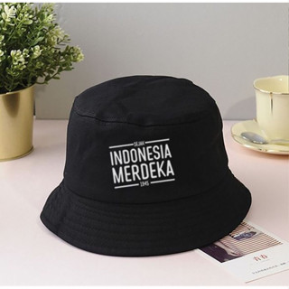 หมวกบัคเก็ต Independent Indonesian Since 1945 สีดํา