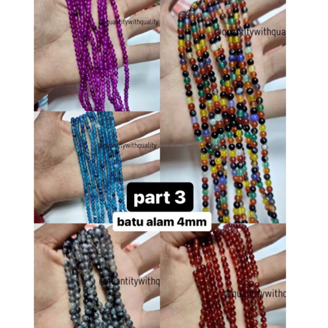 NATURAL STONE 4MM ROUND PART 3