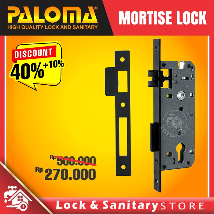 PALOMA MLP 328 MLP SPR 40 BLACK Lockcase Swing Mortise Lock