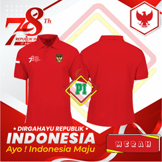 เสื้อยืดโปโล RI ครบรอบ 78 ปี ลายโลโก้ Keeps Going For INDONESIA Forward Small 10 ปี