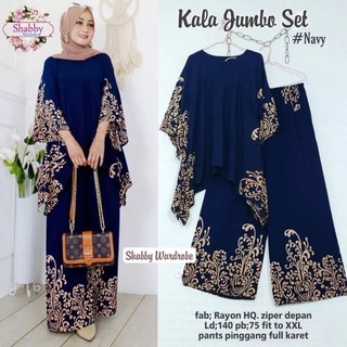 ONE SET WAKA WAKA RAYON SETELAN WANITA JUMBO BIG SET