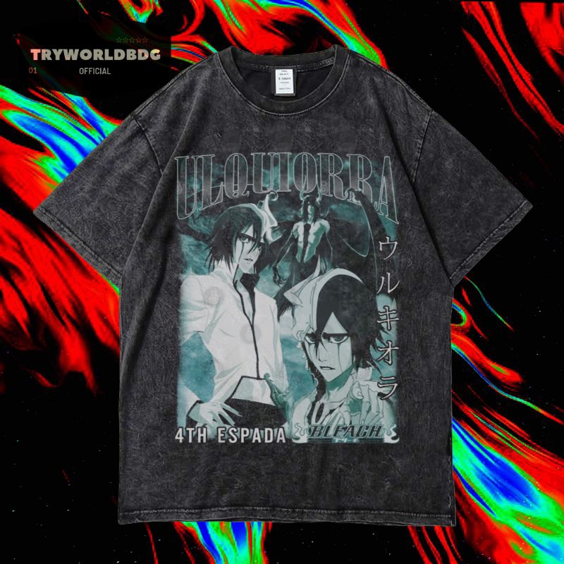 TRYWORLDBG OFFICIAL "ULQUIORRA" KAOS OVERSIZED | เสื้อยืดฟอก | ล้างหิน | เสื้อยืดโอเวอร์ไซส์ | เสื้อ